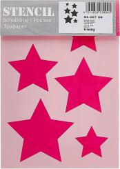 Efco Schablonen - Stencil transparent DIN A5 - Sterne 6-teilig 