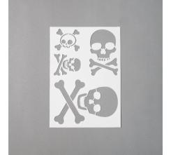 Efco Schablonen - Stencil transparent DIN A5 - Totenkopf 4-teilig 