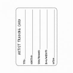 Efco Stempel Clear „ARTIST TRADING CARD", transparent, A7/ 74 x 105 mm, 1-teilig 