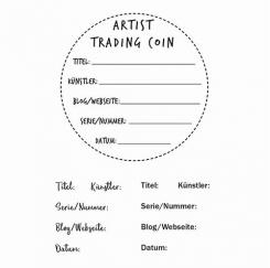 Efco Stempel Clear „ARTIST TRADING COIN", transparent, A7/ 74 x 105 mm, 11-teilig 