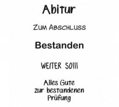 Efco Stempel Clear „Abgänger 1“, transparent, A7/ 74 x 105 mm, 5-teilig 