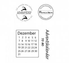 Efco Stempel Clear „Advent“, transparent, A7/ 74 x 105 mm, 4-teilig 