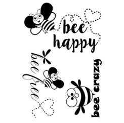 Efco Stempel Clear „Bienen 3“, transparent, A7/ 74 x 105 mm, 3-teilig 