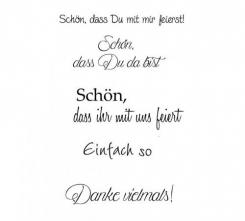 Efco Stempel Clear „Danke“, transparent, A7/ 74 x 105 mm, 5-teilig 