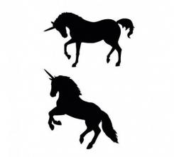 Efco Stempel Clear „Einhorn“, transparent, A7/ 74 x 105 mm, 2-teilig 