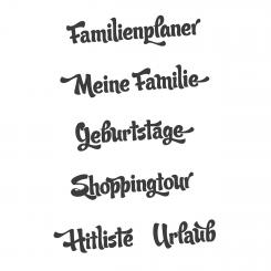 Efco Stempel Clear Familienplaner, transparent, A7/ 74 x 105 mm, 6-teilig 