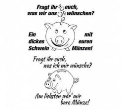 Efco Stempel Clear „Fragt ihr euch, was wir uns“, transparent, A7/ 74 x 105 mm, 2-teilig 