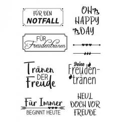 Efco Stempel Clear „Freudentränen“, transparent, A7/ 74 x 105 mm, 9-teilig 