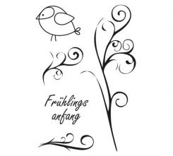 Efco Stempel Clear Frühlingsanfang, transparent, A7/ 74 x 105 mm, 5-teilig 