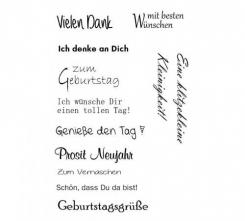 Efco Stempel Clear „Geburtstag 6“, transparent, A7/ 74 x 105 mm, 11-teilig 