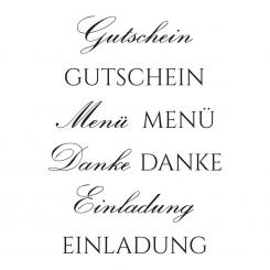 Efco Stempel Clear „Gutschein 2“, transparent, A7/ 74 x 105 mm, 8-teilig 