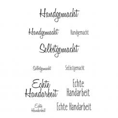 Efco Stempel Clear „Handgemacht“, transparent, A7/ 74 x 105 mm, 10-teilig 