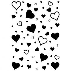 Efco Stempel Clear „Herzen Hintergrund“, transparent, A7/ 74 x 105 mm, 1-teilig 