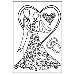 Efco Stempel Clear „Hochzeit“, transparent, A7/ 74 x 105 mm, 2-teilig 