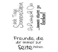 Efco Stempel Clear Ich wünschen Dir, transparent, A7/ 74 x 105 mm, 4-teilig 