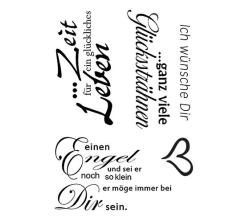 Efco Stempel Clear Ich wünschen Dir, transparent, A7/ 74 x 105 mm, 5-teilig 