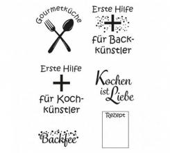 Efco Stempel Clear „Kochkünstler", transparent, A7/ 74 x 105 mm, 6-teilig 