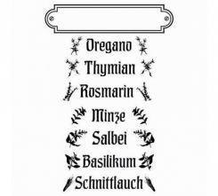 Efco Stempel Clear Kräuter 1, transparent, A7/ 74 x 105 mm, 8-teilig 