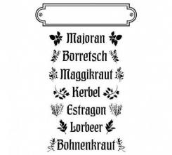 Efco Stempel Clear Kräuter 2, transparent, A7/ 74 x 105 mm, 8-teilig 