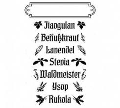 Efco Stempel Clear Kräuter 4, transparent, A7/ 74 x 105 mm, 8-teilig 