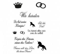 Efco Stempel Clear „Krone“, transparent, A7/ 74 x 105 mm, 12-teilig 