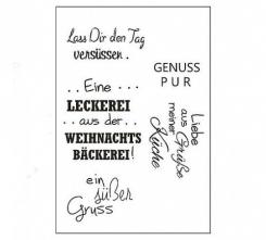 Efco Stempel Clear „Lass Dir den Tag versüssen“, transparent, A7/ 74 x 105 mm, 5-teilig 