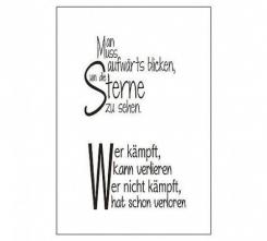 Efco Stempel Clear „Man muss aufwärts blicken, um“, transparent, A7/ 74 x 105 mm, 2-teilig 