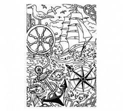 Efco Stempel Clear „Maritim“, transparent, A7/ 74 x 105 mm, 1-teilig 