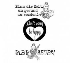Efco Stempel Clear „Nimm dir Zeit, um gesund zu“, transparent, A7/ 74 x 105 mm, 3-teilig 
