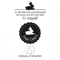 Efco Stempel Clear „Ostern 2“, transparent, A7/ 74 x 105 mm, 3-teilig 