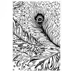 Efco Stempel Clear Pfau, transparent, A7/ 74 x 105 mm, 1-teilig 