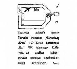 Efco Stempel Clear „Reise 3“, transparent, A7/ 74 x 105 mm, 25-teilig 