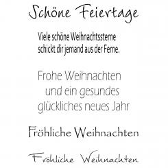 Efco Stempel Clear Schöne Feiertage, transparent, A7/ 74 x 105 mm, 5-teilig 