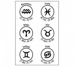 Efco Stempel Clear „Sternzeichen 1“, transparent, A7/ 74 x 105 mm, 6-teilig 