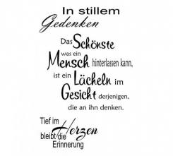 Efco Stempel Clear „Stilles Gedenken“, transparent, A7/ 74 x 105 mm, 3-teilig 