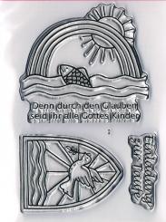 Efco Stempel Clear Taufe, transparent, A7/ 74 x 105 mm, 3-teilig 