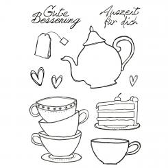 Efco Stempel Clear Tee / Kaffee, transparent, A7/ 74 x 105 mm, 10-teilig 