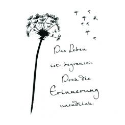 Efco Stempel Clear Trauer Das Leben, transparent, A7/ 74 x 105 mm, 1-teilig 