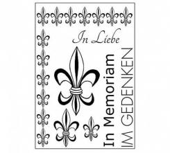 Efco Stempel Clear „Trauer In Memoriam“, transparent, A7/ 74 x 105 mm, 8-teilig 