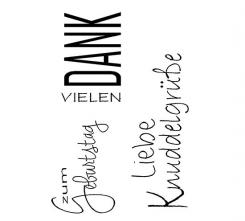 Efco Stempel Clear Vielen Dank, transparent, A7/ 74 x 105 mm, 3-teilig 