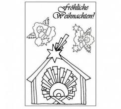 Efco Stempel Clear „Weihnachten 1“, transparent, A7/ 74 x 105 mm, 4-teilig 