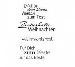 Efco Stempel Clear „Weihnachten 10“, transparent, A7/ 74 x 105 mm, 4-teilig 