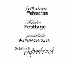 Efco Stempel Clear „Weihnachten 11“, transparent, A7/ 74 x 105 mm, 4-teilig 