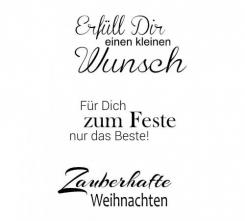 Efco Stempel Clear „Weihnachten 7“, transparent, A7/ 74 x 105 mm, 3-teilig 