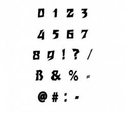 Efco Stempel Clear „Zahlen / Zeichen 1“, transparent, A7/ 74 x 105 mm, 21-teilig 