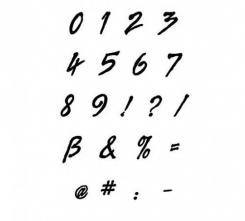 Efco Stempel Clear „Zeichen 2“, transparent, A7/ 74 x 105 mm, 21-teilig 