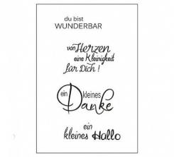 Efco Stempel Clear „du bist wunderbar“, transparent, A7/ 74 x 105 mm, 4-teilig 