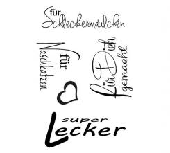 Efco Stempel Clear super lecker, transparent, A7/ 74 x 105 mm, 5-teilig 