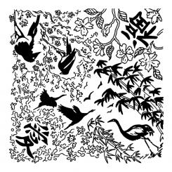 Efco Texturmatte 90 x 90 mm - Asia Love and Luck 