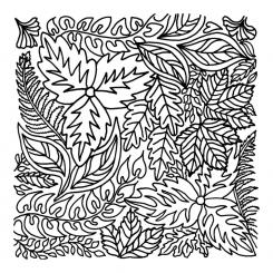 Efco Texturmatte 90 x 90 mm - Leaves 